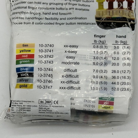 CanDo Digi-Flex Multi Progressive Hand Exerciser 10-3743 Moderate New in Package - Picture 5 of 6